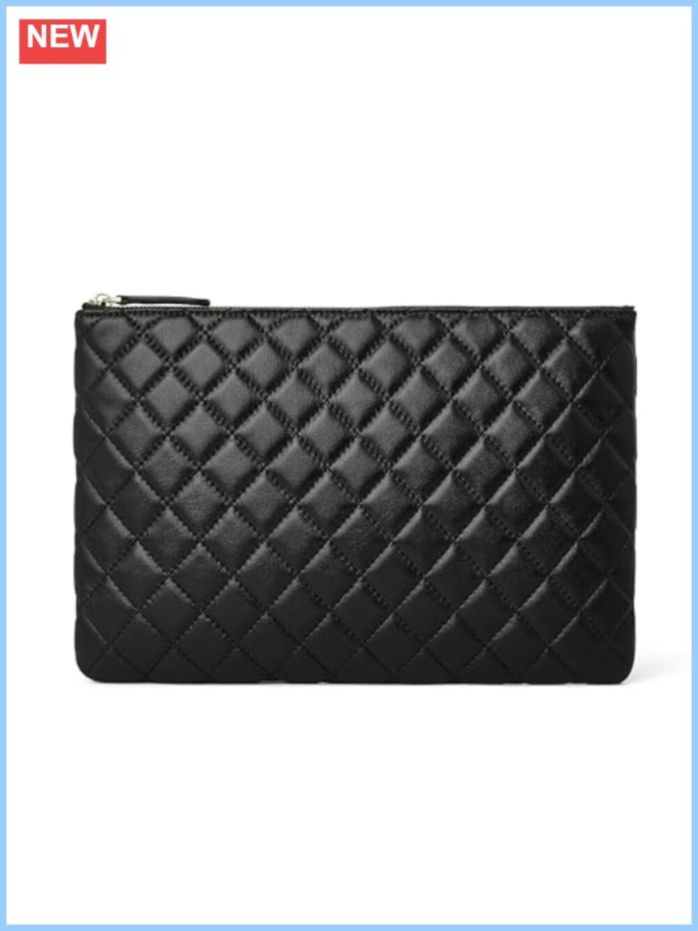 Oversized Quilted Leather Clutch Purse Evening Bag Large Envelope